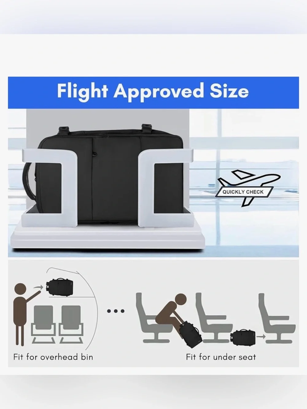 NWT Taygeer Black Travel Backpack Flight Approved 15.6” Laptop Personal Item